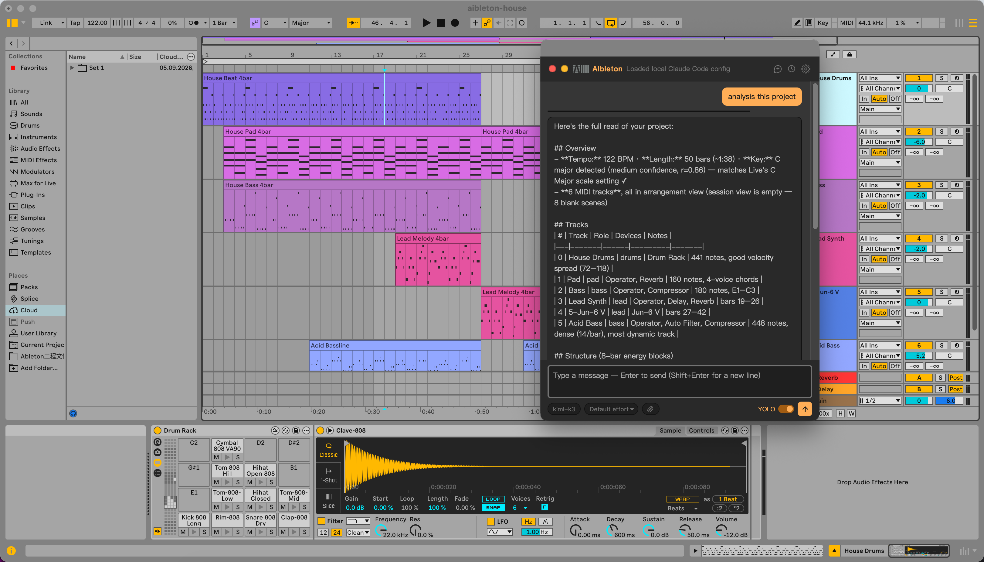 AIbleton chat dialog inside Ableton Live